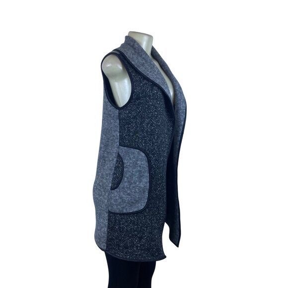 Zenergy By Chicos Womens Gray Open Front Sleeveless Knit Vest Size O - Picture 2 of 7